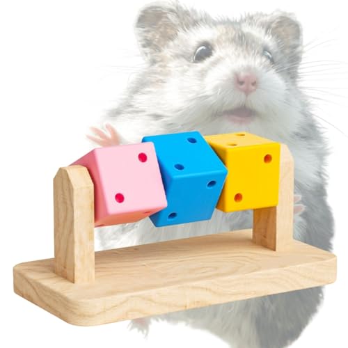 MSMint ハムスター 小動物 おもちゃ 遊び 道具 サイコロ かじり木 アスレチック モルモット デグー