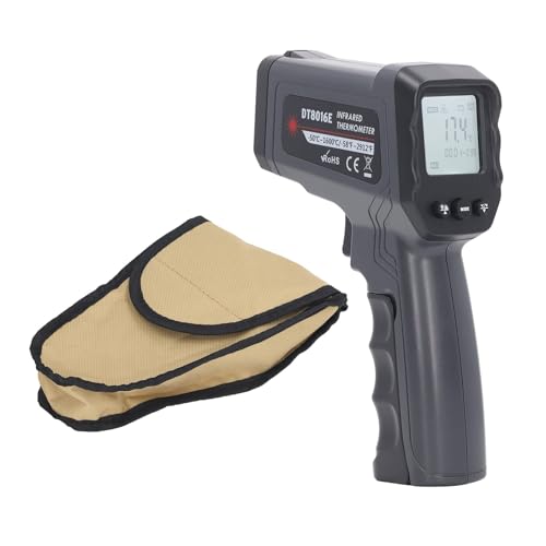 Mumusuki DT8016E Thermometer Hand-Handthermometer, Temperaturmessgerät, Handthermometer, Temperaturmessgerät, Temperaturdetektor, Berührungsloses IR-Temperaturmessgerät – 50 – 1600 ℃