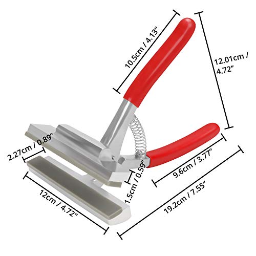 Kurtzy Leinwand Zange zum Spannen – 19,2x12,01cm Metall Klemme Werkzeug Leinwand Halter mit Federgriff Gepolstert, Spannzangen zum Stoff Spannen, Dehnen und Stretching Zubehör Künstler