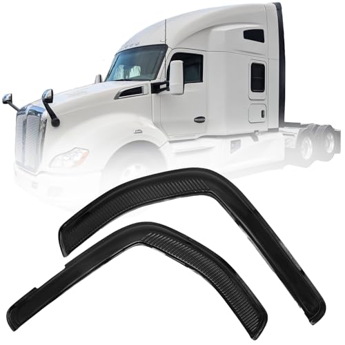 Window Air/Rain Guard Deflectors Compatible with Kenworth T680,Wind Visor Deflectors Set