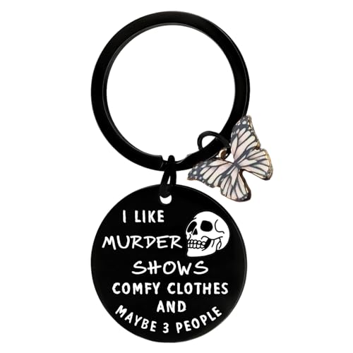 Image of Tihnvk Skulls Gifts for Women Halloween Keyring Spooky Gift Horror Themed Gifts Halloween Gifts for Women Gothic Keychain