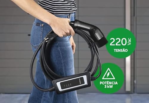 Carregador Veicular Portátil Mini AC 3 KW Preto Intelbras