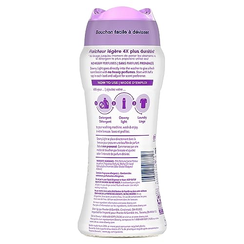 Image of Downy Light Laundry Scent Booster Beads, White Lavender Scent, 13.4 OZ, In-wash fabric beads designed to be gentle with a light boost of scent, No Heavy Perfumes