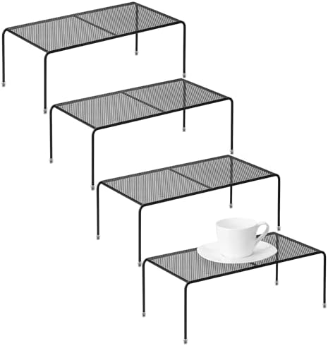 STOTSELL Set de 4 Estantes Apilables de Malla
