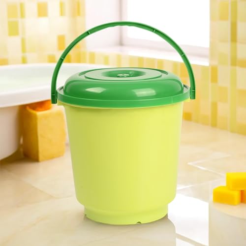 Urbane Home Bucket | 18 Liter Bucket for Bathroom | Balti for Bathroom | Plastic Bucket for Daily Use | Bucket with Lid & Handle | Water Storage Bucket | Bathroom Bucket | Green (B0D548W799) Amazon Price History, Amazon Price Tracker