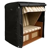 osoltus Schutzhaube Strandkorb Schutzhülle Oxford Gewebe schwarz 130 x 100 x 160/140 cm