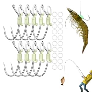 Djowyh Leuchtende Garnelenhaken 10pcs