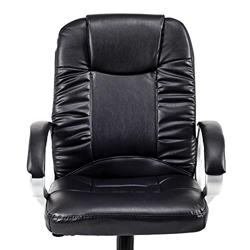 Cadeira Escritório Presidente Monaco Giratória Regulagem de Altura a Gas Revestimento Preto