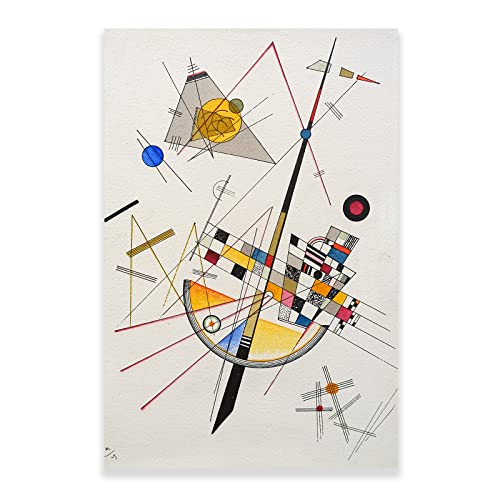 Wassily Kandinsky Canvas Wall Art - Delicate Tension Poster Print - Expressionism Painting - Abstract Art Wall Decor For School Classroom Studyroom Unframed (Delicate Tension,12X18Inches/30X45Cm) #TOP18