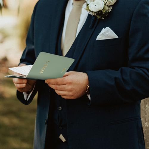 Image of ZICOTO Elegant Vow Books with Gold Foil Lettering for Your Wedding - Perfectly Sized Vow Books with Plenty of Pages to Write Whatever is on Your Heart - A Beautiful Addition for The Wedding Day
