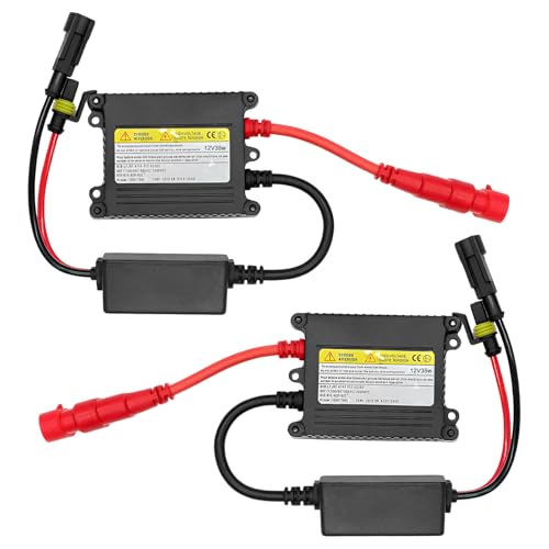 MTRPS 2 PCS DC 12V 35W Ultrathin HID Ballast, Ultra Slim Xenon Headlight Stabilizer HID Ballast Replacement, Xenon Lamp Ballasts for H1 H3 H4 H7 H11 H13 9005 9006 9007 5202 880 (35W)