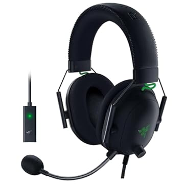 Razer Fone de ouvido para jogos BlackShark V2: THX 7.1 Spatial Surround Sound - Drivers de 50 mm - Microfone destacável - para PC, PS4, PS5, Switch, Xbox One, Xbox Series X|S - Conector de áudio de
