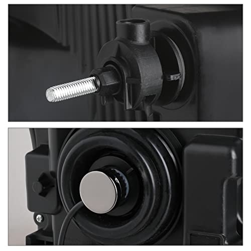 M-Auto Headlamps Assembly W/ 4 Pre-Assembled 6000K Led Bulbs Compatible With 2017 2018 2019 Ford F-250 F-350 F-450 F-550 Super Duty Pickup Truck, Set Of 2 Chrome Housing Clear Corner Headlights #TOP6