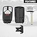Key Fob Cover Shell Case Replacement 4 Buttons Key Fob Remote Control Shell Case - Compatible for Audi A4 Q7 SQ5 2017-2019 for Audi A5 2018 for Audi TT 2016-2018