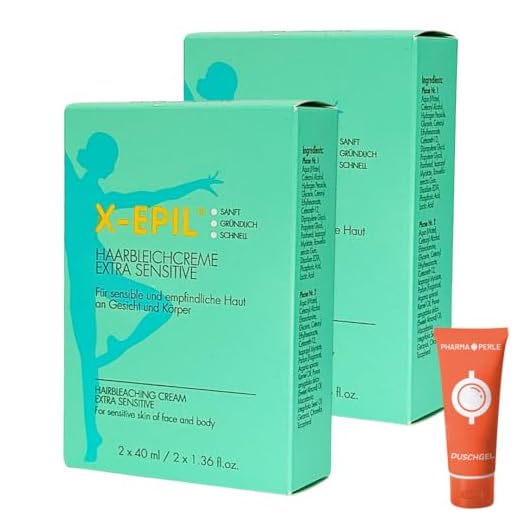 X-Epil Haarbleichcreme Extra Sensitive 2x 40 ml I Für sensible und empflindliche Haut an Gesicht und Körper I Bleichcreme I Haaraufhellung I Sanft, gründlich, schnell I Spar-Set plus give-away 2er Set