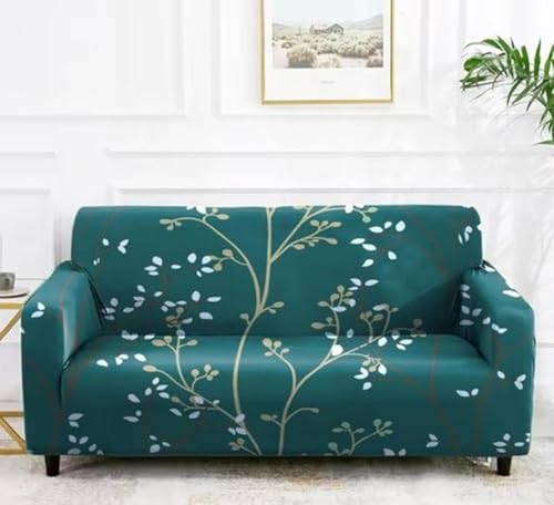 Image of Gorgeous Printed | Fully Covered, Stretchable & Non-Slip Elastic Slipcover Protector Sofa Cover (Teal Green, 3 Seater - Sofa Cover)