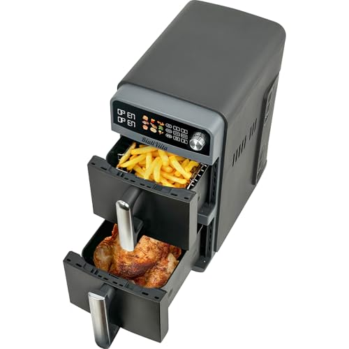 BiutiViita 10L Double Stack Air Fryer with Dual Basket & 2 Drawer...
