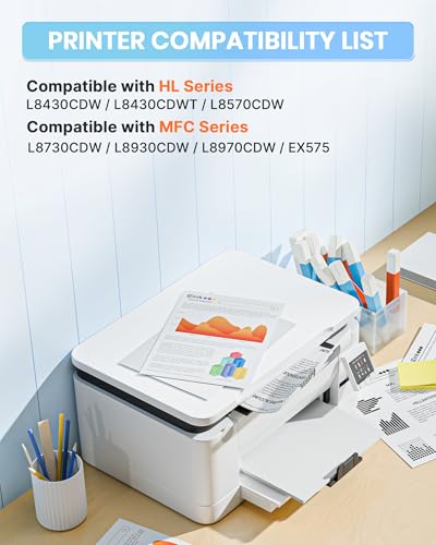 Image of E-Z Ink TN635 Toner Cartridge with MFC-L8930CDW Compatible for Brother TN635 TN 635 TN-635 High Yield to Use with MFC-L8730CDW HL-L8430CDW HL-L8570CDW MFC-L8970CDW EX575 Printer (4 Pack, with Chip)