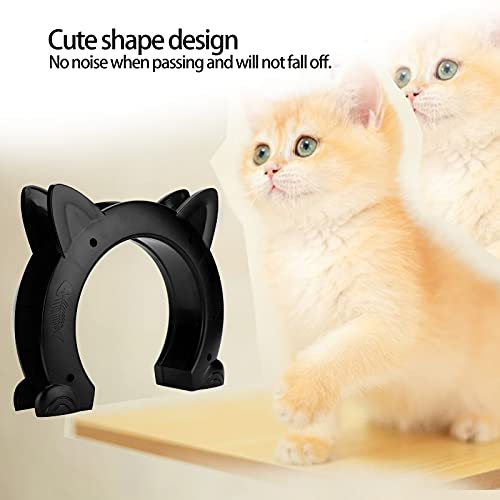 Kattenluik Ingebouwd Interieur Kattenkopvormig Kunststof Kattenluik Huisdierluik Verborgen Kattenbak Huisdierluik(wit