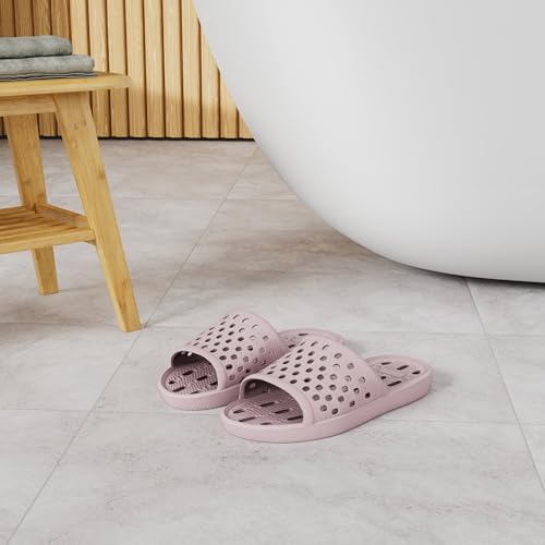 Image of WOTTE Shower Sandals Women Quick Drying Bath Slippers Non Slip Dorm Shoes