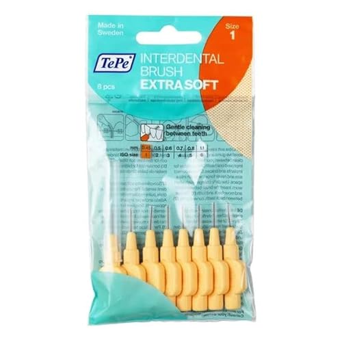 TEPE Interdentalbürsten, Orange, extra weich (0,45 mm), 1 x 8 Bürsten