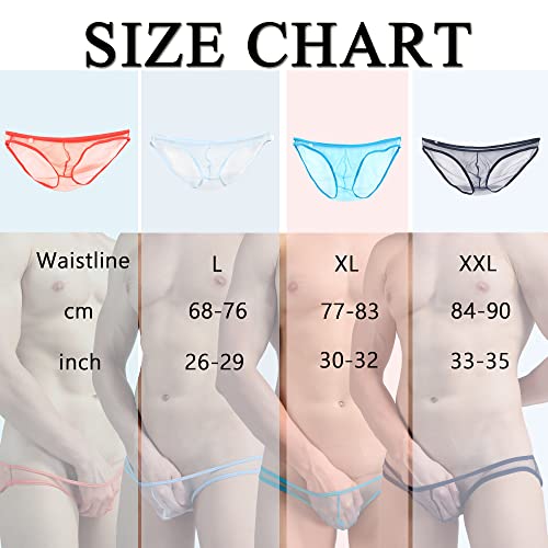 Yoobng Men's G-String Thong Classic Contrast Color Briefs Bikini Ice Silk Smooth Breathable Slim Underwear #TOP6