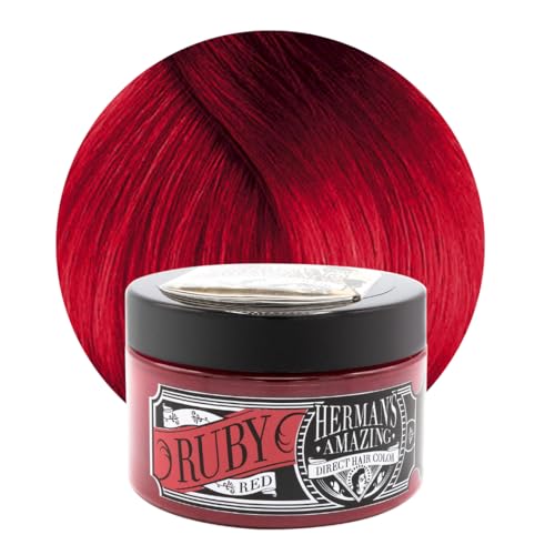 Herman's Amazing Direct Hair Color - Haarfarbe Rot - Semipermanente Haarfarbe - Conditioner Basis Rote Haarfarbe - Haartönung Rot, Rubinrot Haarfarbe - Ruby Red 115 ml