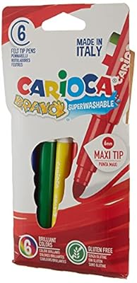 Carioca Bravo Extra-grueso Multicolor 6pieza s  - Rotulador  Extra-grueso  Multicolor  Punta redonda  6 mm  Alrededor  Italia 