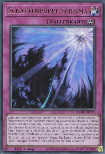 Schattenpuppe Schisma (V.2) RA01-DE077 Ultra Rare Deutsch Boosterfrisch 1. Auflage - 25th Anniversary Rarity Collection - mit ReCollectibles-Versandschutz - für Yu-Gi-Oh!