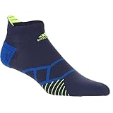 adidas Energy Running Single No Show Socks, Collegiate Navy/Solar Yellow, Large