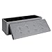 Produktbild SONGMICS Sitzbank mit Stauraum, Sitztruhe, Aufbewahrungsbox, faltbar, max. statische Belastbarkeit 300 kg, 120 L, 110 x 38 x 38 cm, Leinenimitat, Hellgrau LSF77G