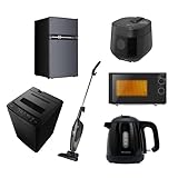 【新生活家電セット】 MAXZEN 家電6点セット (洗濯機・冷蔵庫・電子レンジ50Hz・炊飯器・掃除機・電気ケトル) 一人暮らし 新生活 黒 ブラック