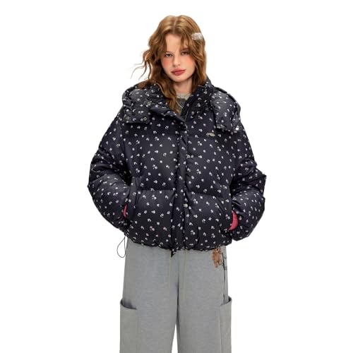 [UNIFREE STUDIO] ���f�B�[�X�_�E���W���P�b�g�l�C�r�[�̉ԕ��V���[�g�䂪�����_�E���W���P�b�g�������ۉ��h���p�[�J�[�R�[�g (L)