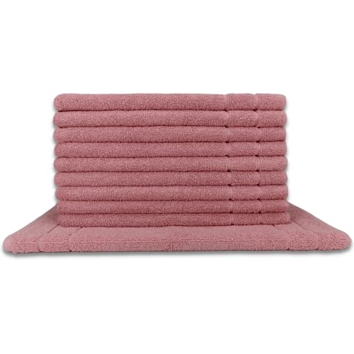 Kit 05 Tapete para Banheiro Atoalhado Felpudo Luxo c/Antiderrapante 550g/m² 45x70cm Padrão Hotel/Pou