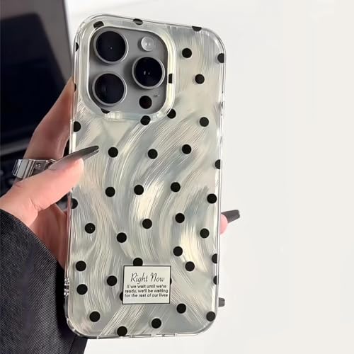 iphone 15 用 ケース 水玉 ブラック グラデーション オーロラ 韓国 ガーリー系 かわいい いphoneケース 人気スマホケース Y2K おしゃれ ランキング ギャル系 シンプル 女子 高校生 ソフト アイフォンケース TPU 携帯カバー