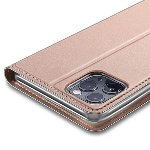 Verco Case compatible with Apple iPhone 11 Pro, Flip Wallet Cover with Magnetic Closure for iPhone 11 Pro Phone Case - rose gold - Image 3