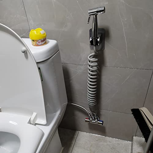 Bidet portatif en laiton chromé avec double contrôle pour WC - 8