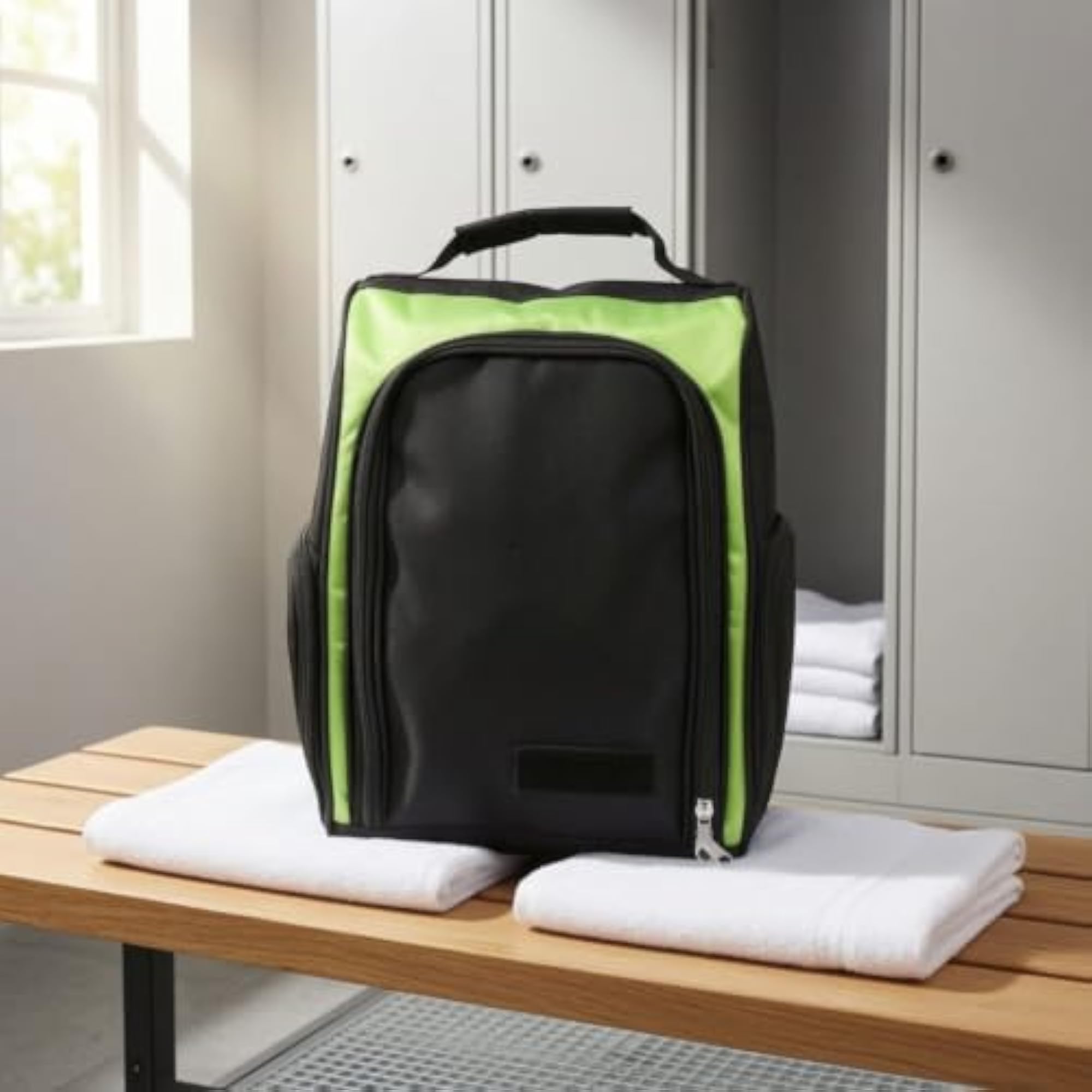Breathable Shoe Bag with Handle, Black-red Si