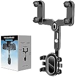 Support de téléphone de voiture rétroviseur – 1PC 360° Rotation & Montage universel réglable pour téléphones intelligents, accessoires multifonctions pour voitures, conception antidérapante sécurisée, convient à la plupart des appareils mobiles