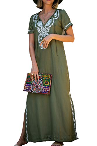 Robe de plage bohème LikeJump grand caftan maxi bikini couverture up