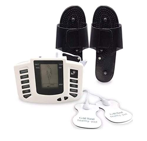 Aparelho Fisio Tens Fes e Par de Chinelos Acupuntura Fisioterapia Relaxamento Muscular