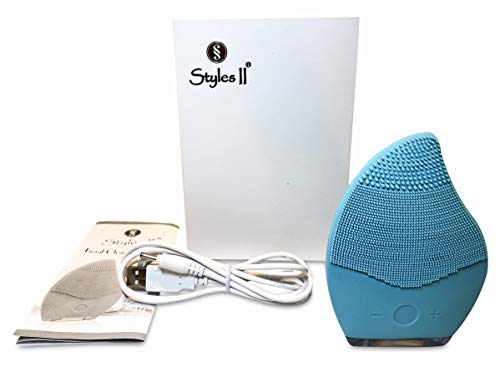 Styles II Facial Brush (USB - Rechargeable) - Massager & Face Cleanser For Women - Deep Cleaning For Greatest Skin Ever - Normal to Sensitive Skin - Convenient Size For Travel, Waterproof - Anti-Aging