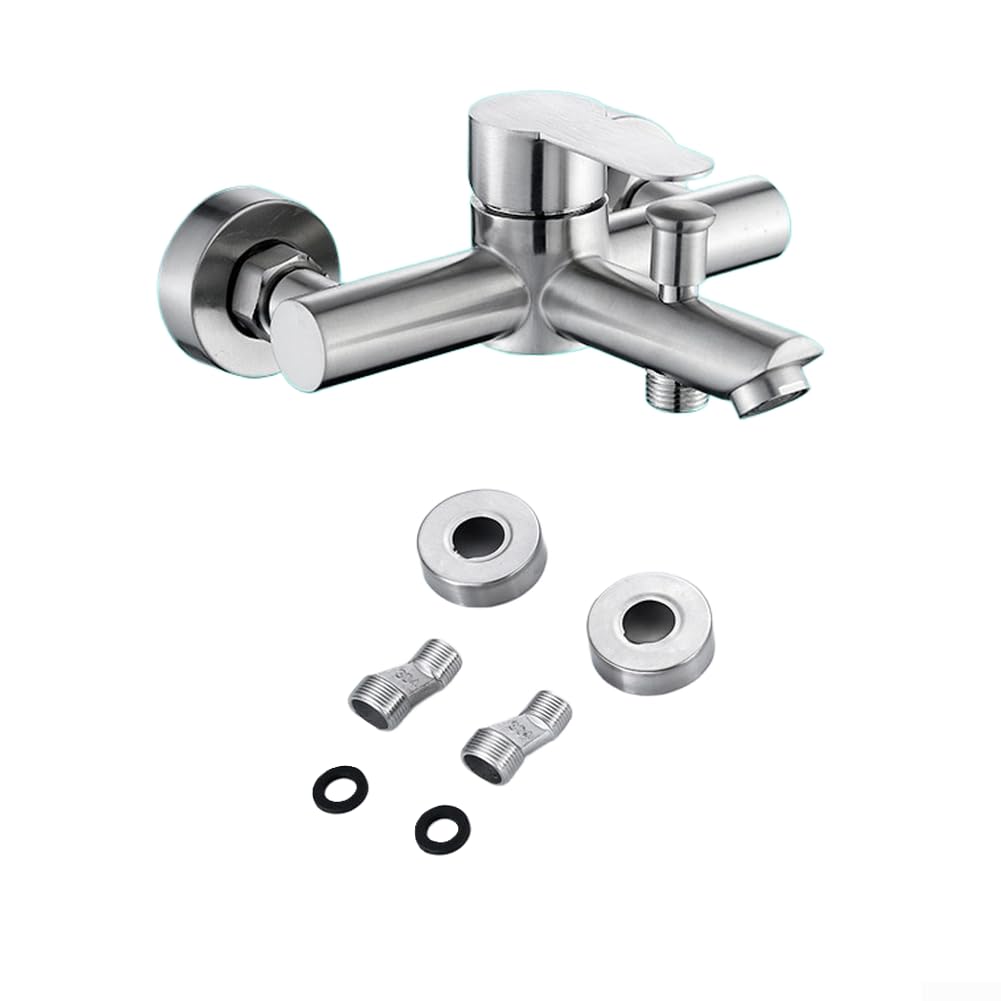 Grifo mezclador de ducha oculto de acero inoxidable 304 montado en la pared con control de flujo preciso, diseño moderno para baño