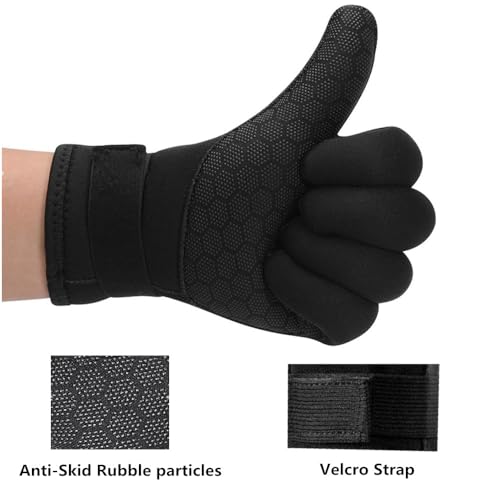 Guantes flexibles de neopreno 3mm y calcetines con correa para buceo térmico 3