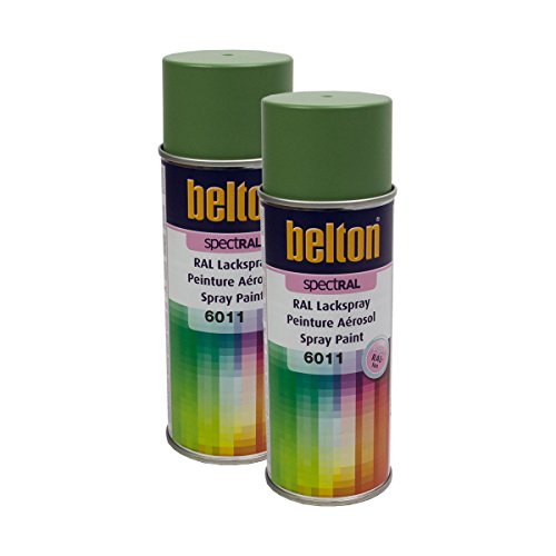 Kwasny 2X 324 408 Belton Spectral Lackspray RAL 6011 resedagrün matt 400ml