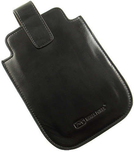 MUGEN BLACK LEATHER POUCH CASE MADE FOR SAMSUNG GALAXY NOTE EXTENDED BATTERY