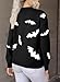 Dokotoo Halloween Fall Winter Sweaters for Women 2025 Fashion Cute Spooky Funny Long Sleeve Sweater Warm Cozy Ghost Pattern Cable Knit Pullover Sweaters Jumper Tops Outwear Medium Black