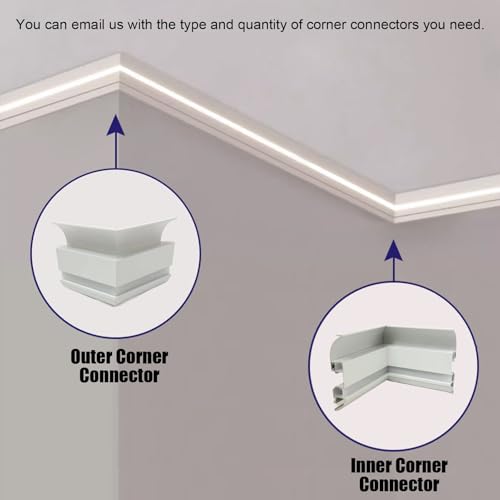 Perfil Plasterline de aluminio con acabado limpio para iluminación indirecta de techos 7
