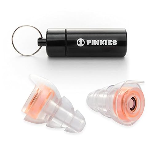 Pinkies High Fidelity Ear Plugs - Powerful Discreet Sound Preserving Hearing Protection for Concerts Musicians DJ Motorcycle Sporting Events Travel and More.