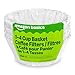 Amazon Basics Basket Coffee Filters for 1-4 Cup Coffee Makers, White, 200 Count